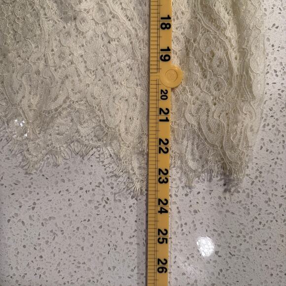 Ivory Lace Victorian Long Sleeve High Neck Blouse Cottage Boho Coquette Small - Picture 11 of 11